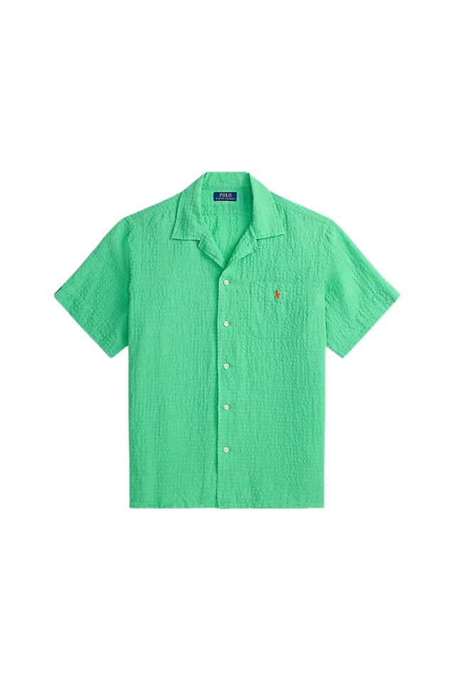 Seersucker Shirt - Plato Green