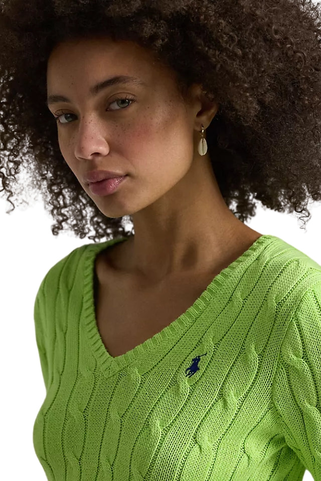 V-Neck Sweater - Bright Leaf