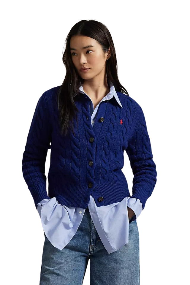 Cable Cardigan - Winter Night Navy
