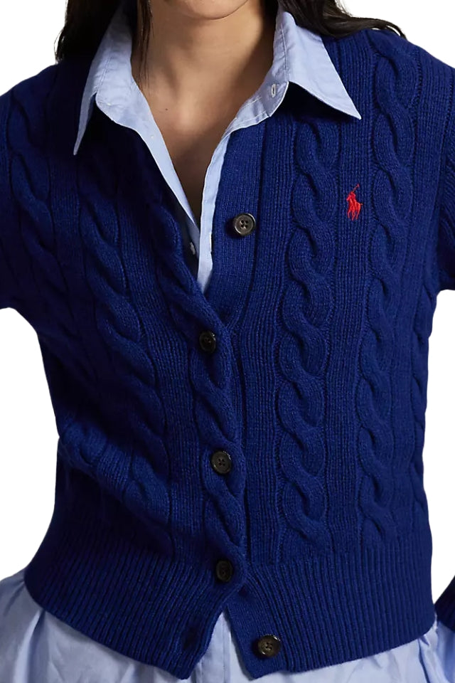 Cable Cardigan - Winter Night Navy