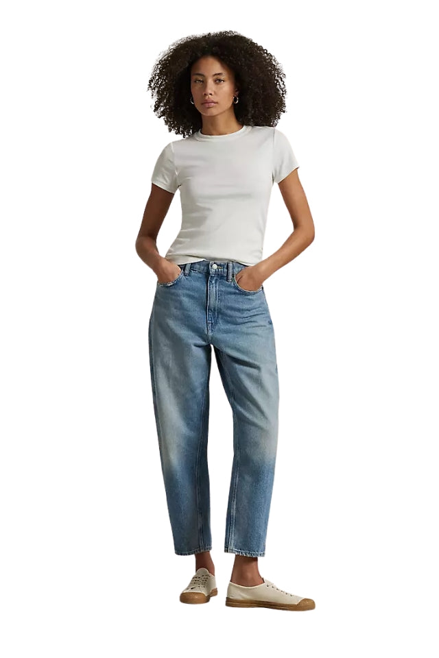 Curved Tapered Jean - Alaiya Wash