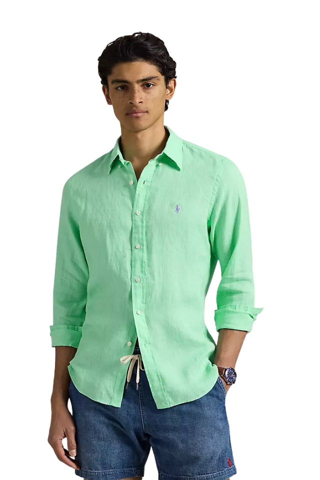 Linen Shirt - Aqua Verde