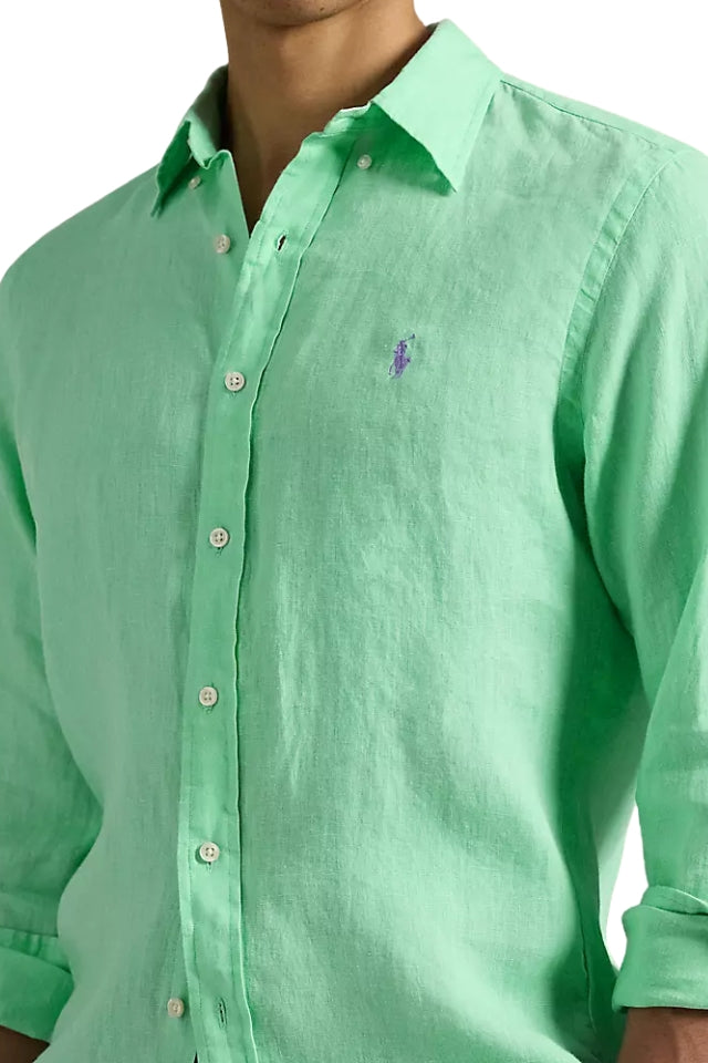Linen Shirt - Aqua Verde