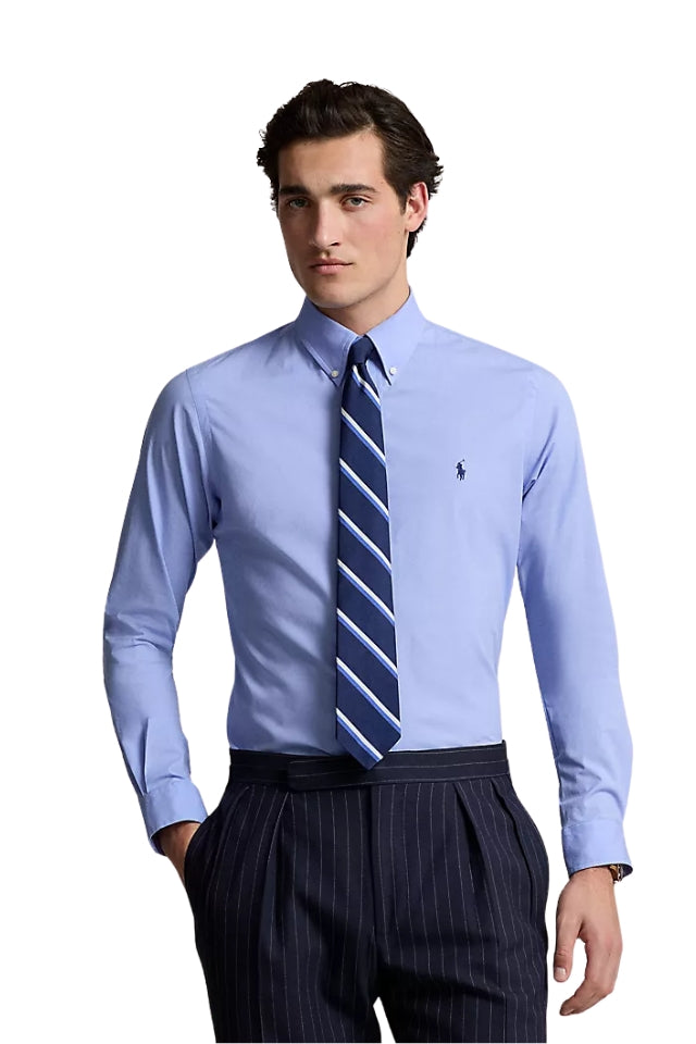 Stretch Poplin Shirt - Lafayette Blue