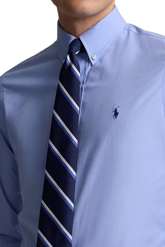 Stretch Poplin Shirt - Lafayette Blue