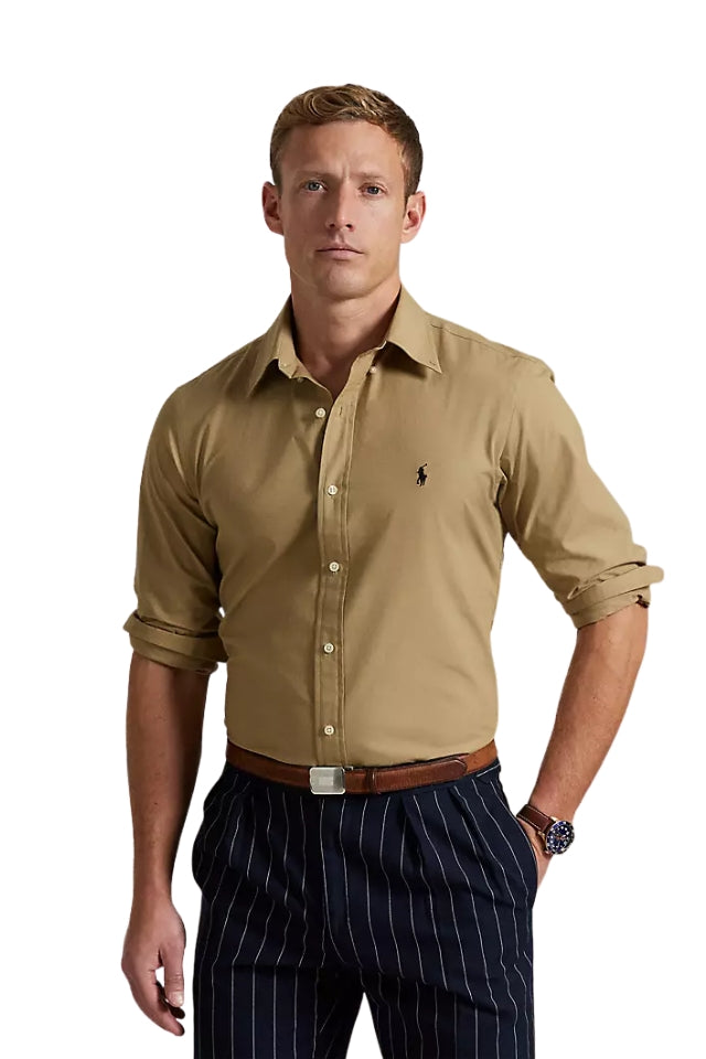 Stretch Poplin Shirt - Surrey Tan
