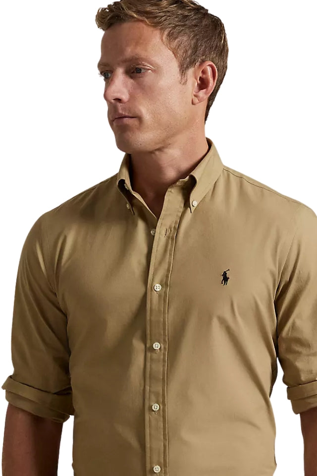 Stretch Poplin Shirt - Surrey Tan