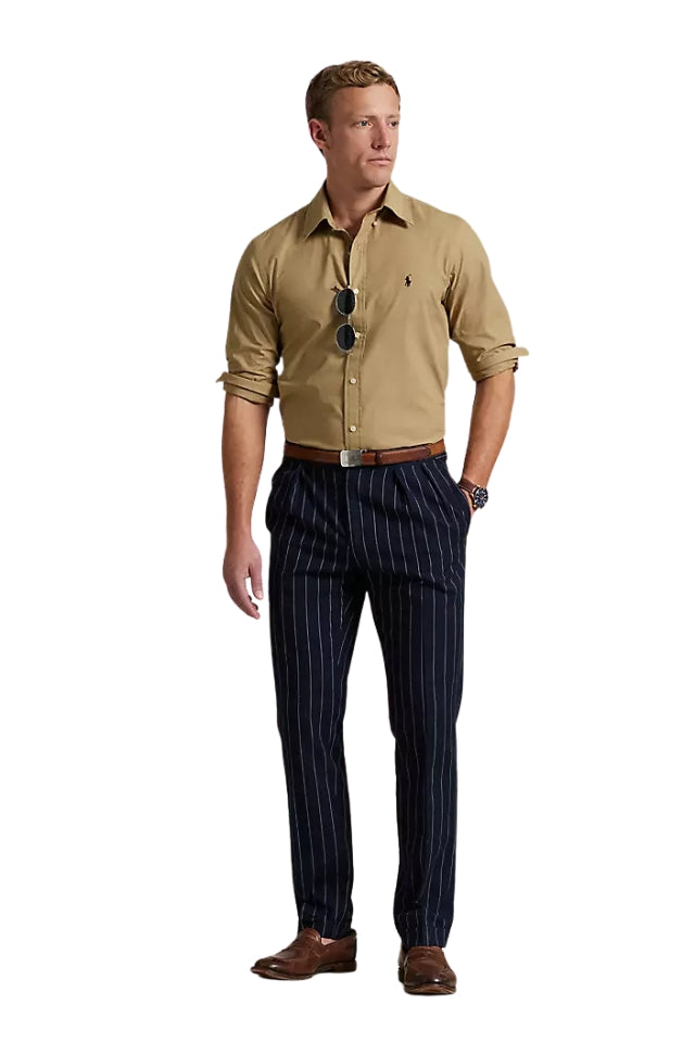 Stretch Poplin Shirt - Surrey Tan