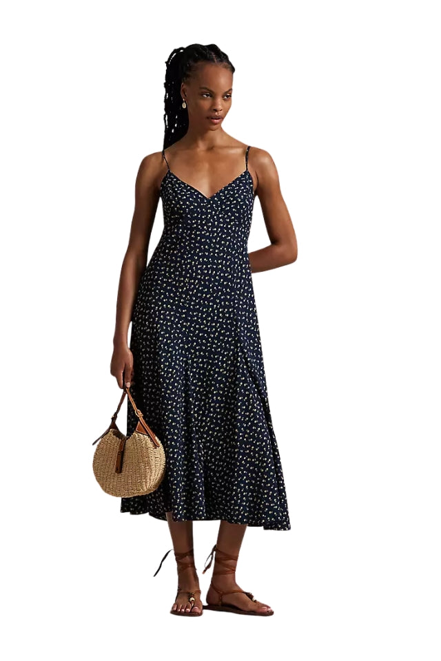 Floral Sleeveless Dress - Midnight Daisy