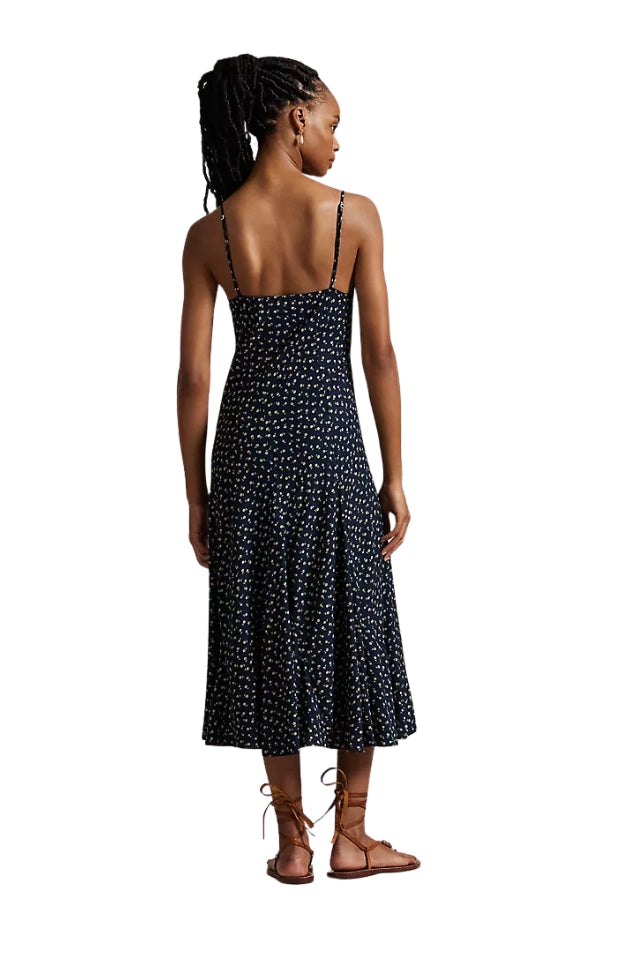 Floral Sleeveless Dress - Midnight Daisy