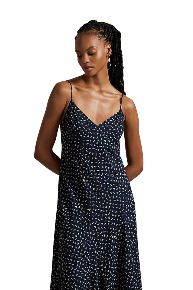 Floral Sleeveless Dress - Midnight Daisy