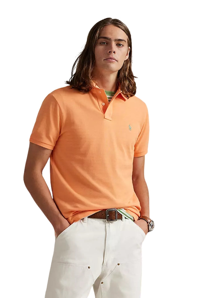 The Iconic Mesh Polo Shirt - Pompano Orange