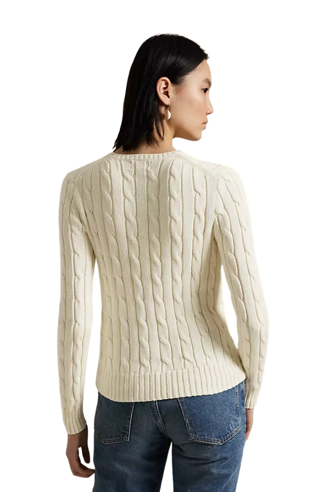 Cable Crewneck Sweater - Authentic Cream