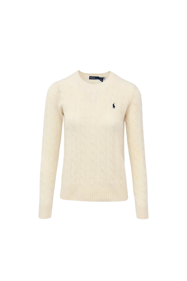Cable Crewneck Sweater - Authentic Cream