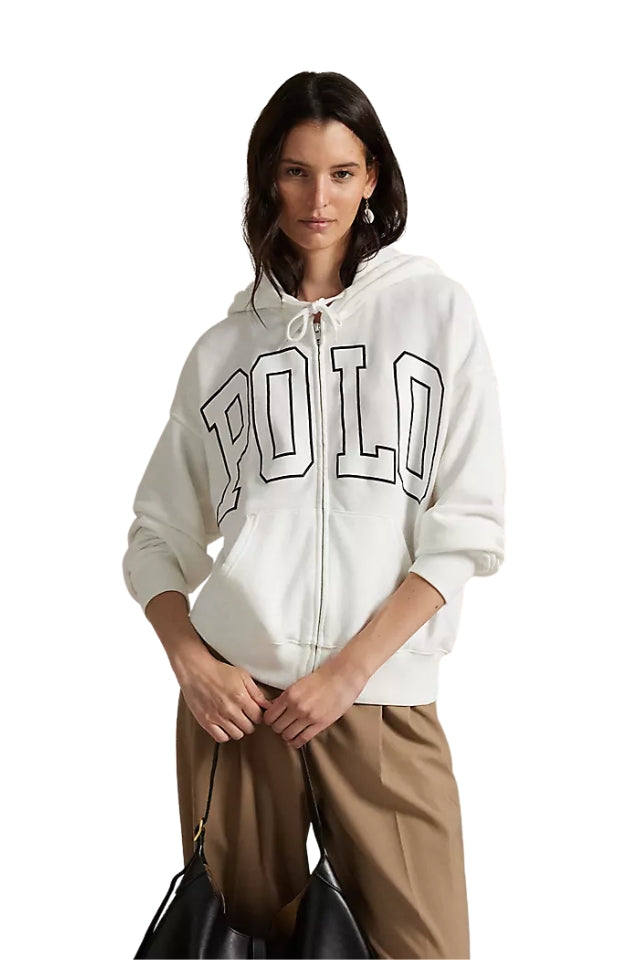 Full-Zip Hoodie - Antique White