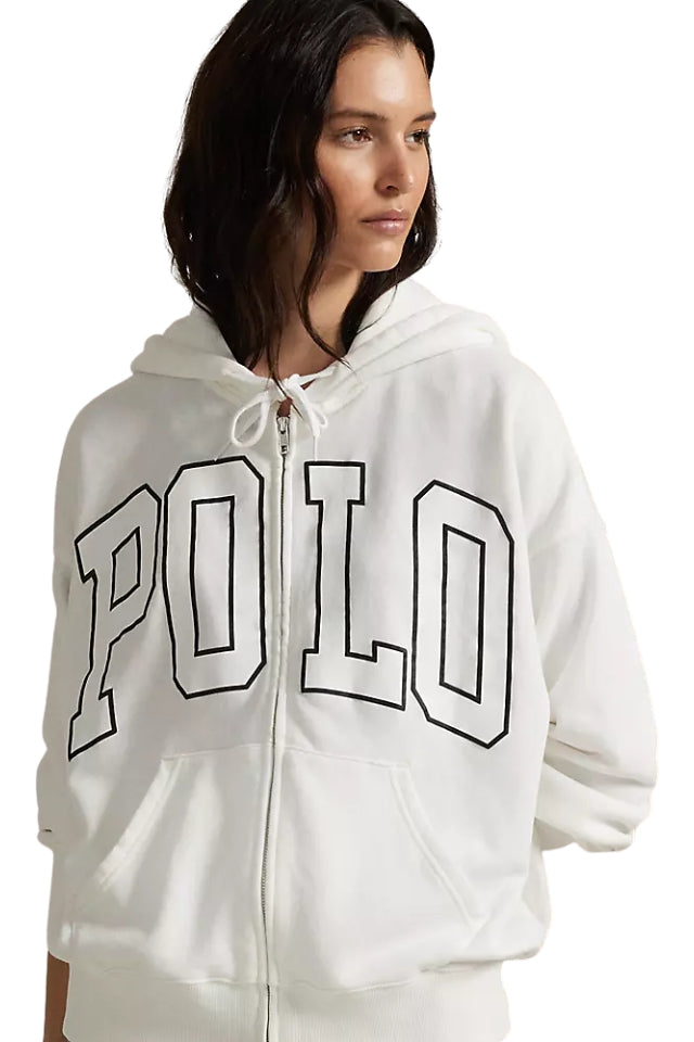 Full-Zip Hoodie - Antique White