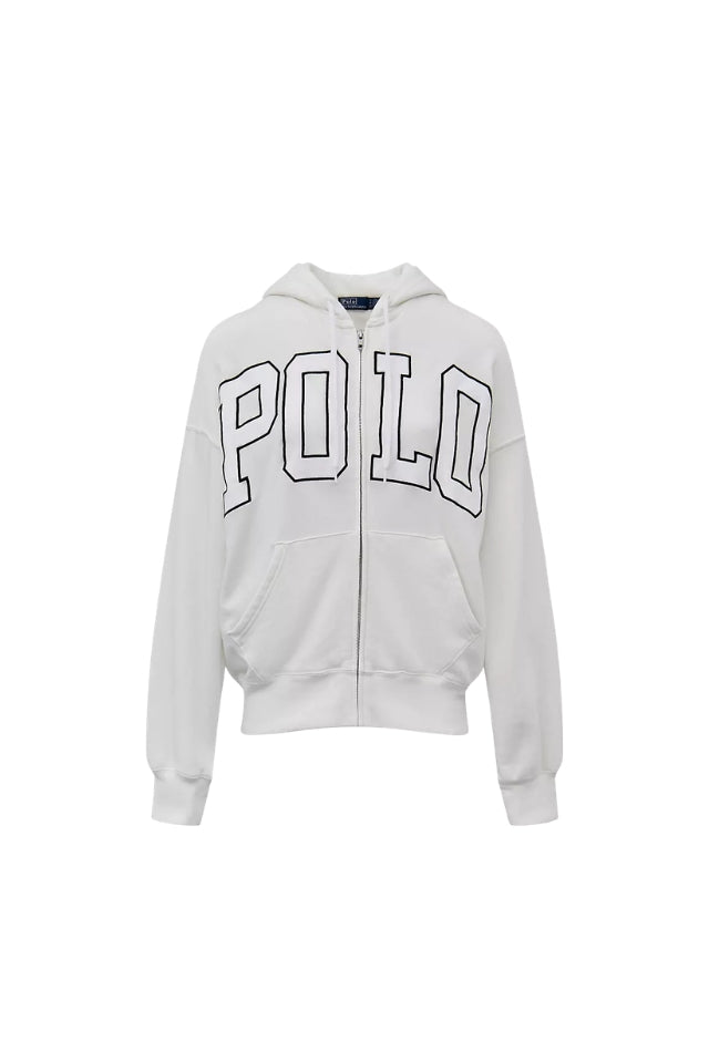 Full-Zip Hoodie - Antique White