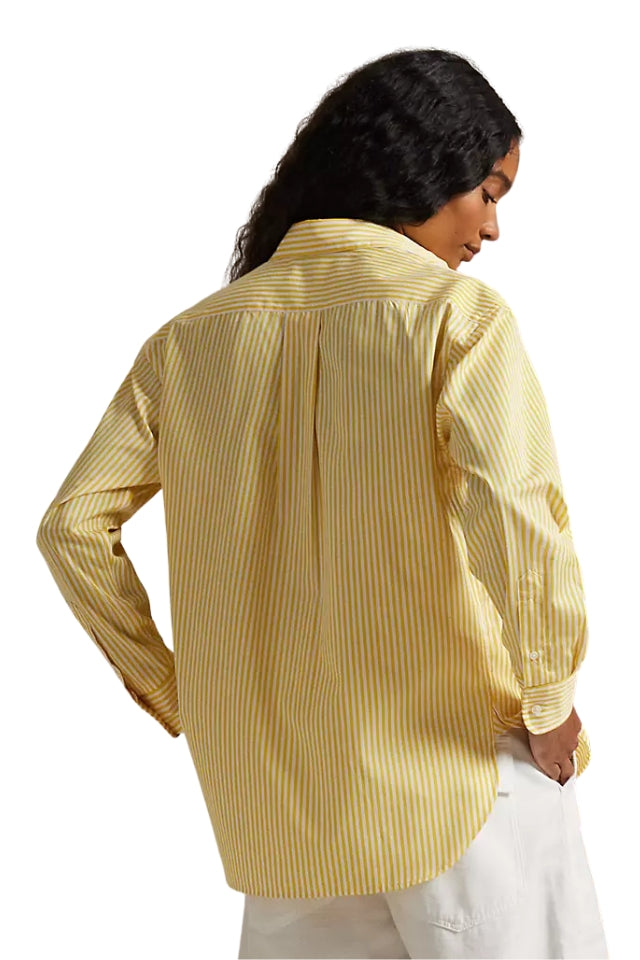 Striped Cotton Shirt - Yellow White