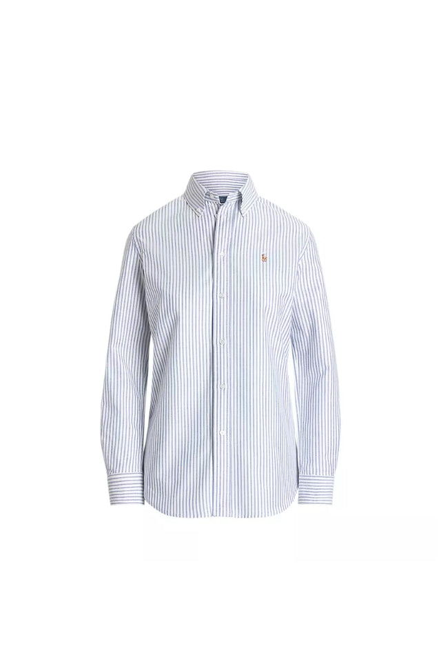 Striped Oxford Shirt - White/Heritage Royal