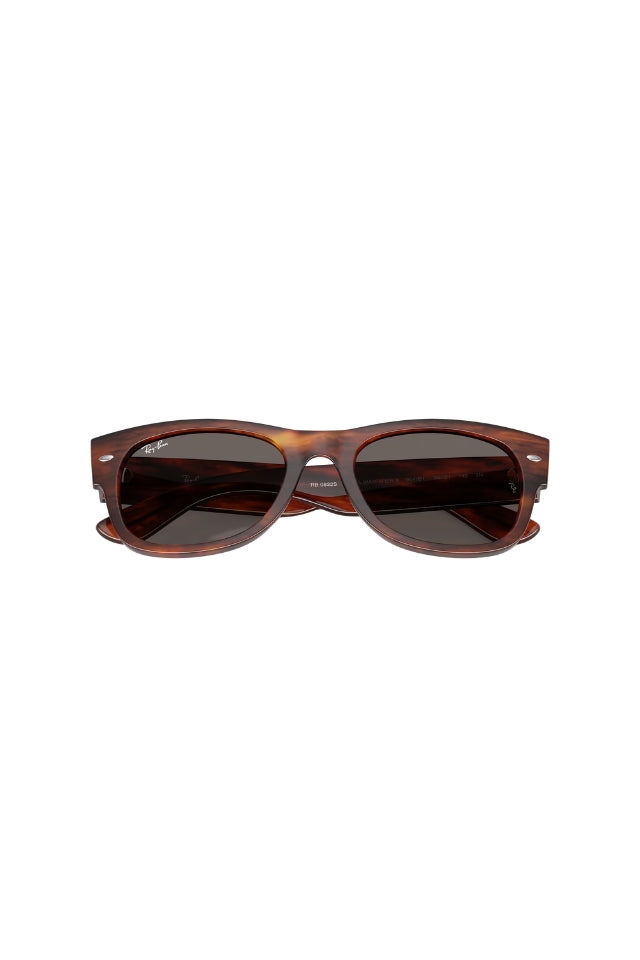 Ray-Ban Sunglasses RB0832S - Striped Havana with Dark Grey
