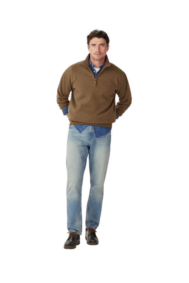 Mulyungarie 1/4 Zip Sweatshirt - Cigar