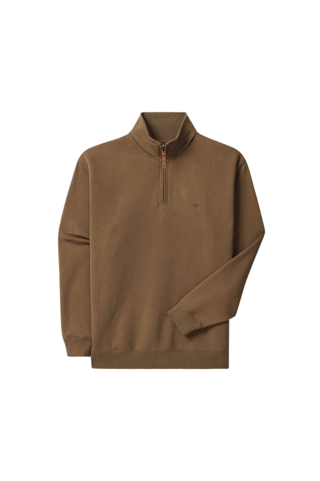Mulyungarie 1/4 Zip Sweatshirt - Cigar