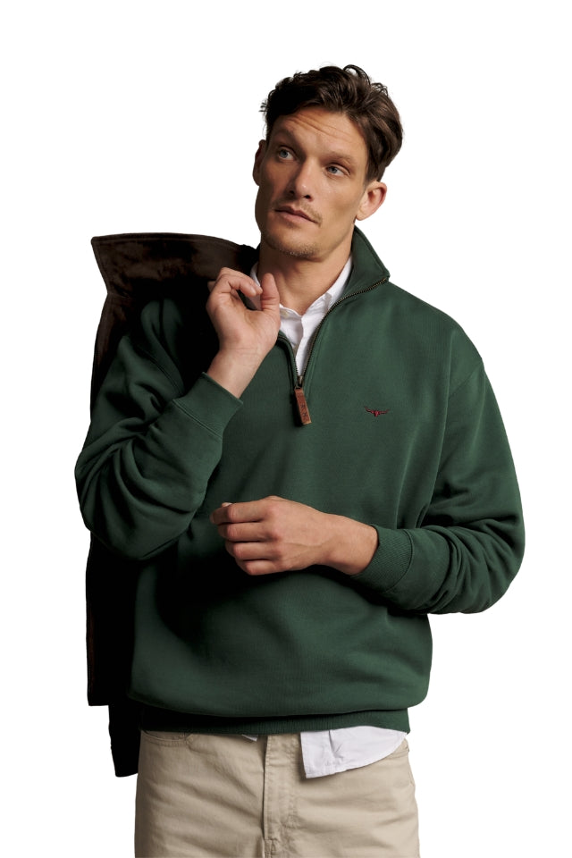Mulyungarie Qtr Zip Sweatshirt - Pine