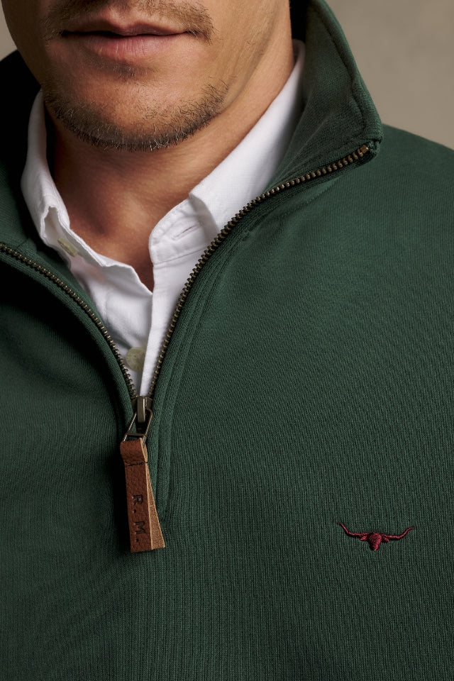 Mulyungarie Qtr Zip Sweatshirt - Pine