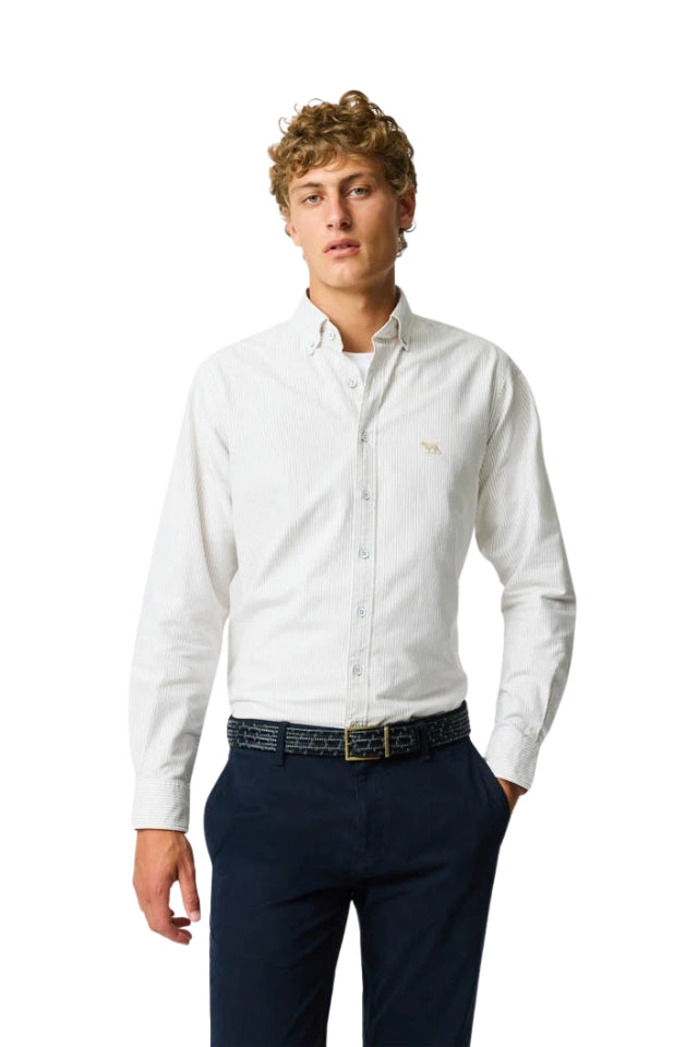 Oxford Lakeside Stripe Shirt - Natural