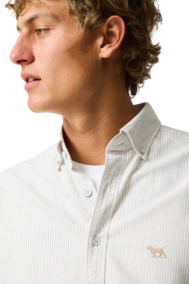 Oxford Lakeside Stripe Shirt - Natural