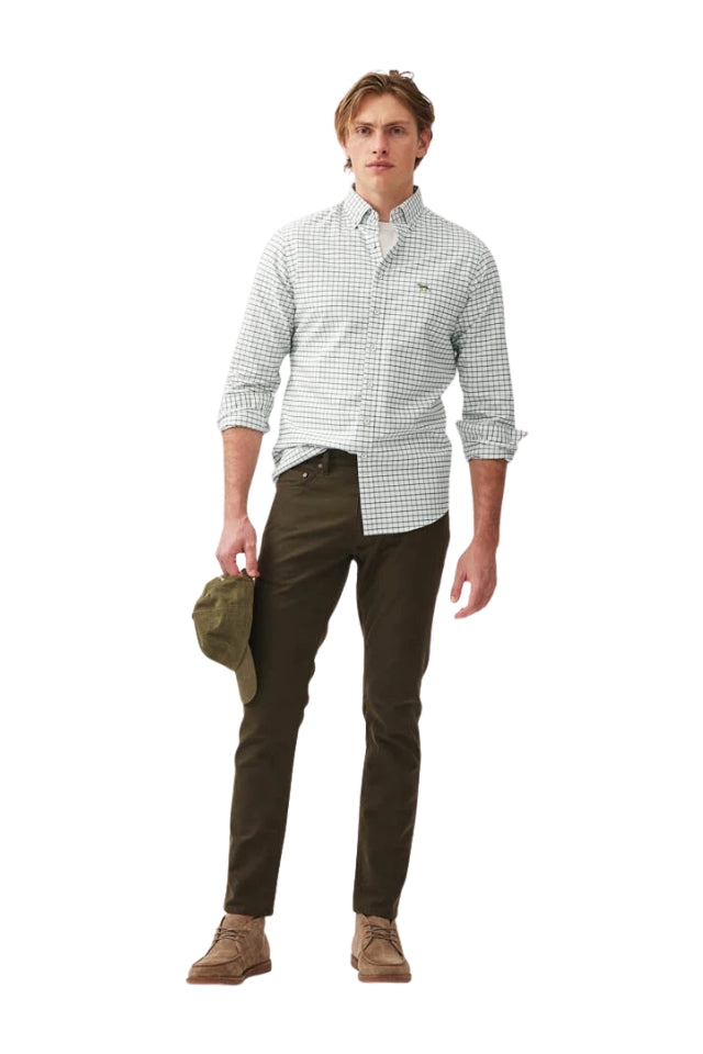 Oxford Valley Check Shirt - Olive