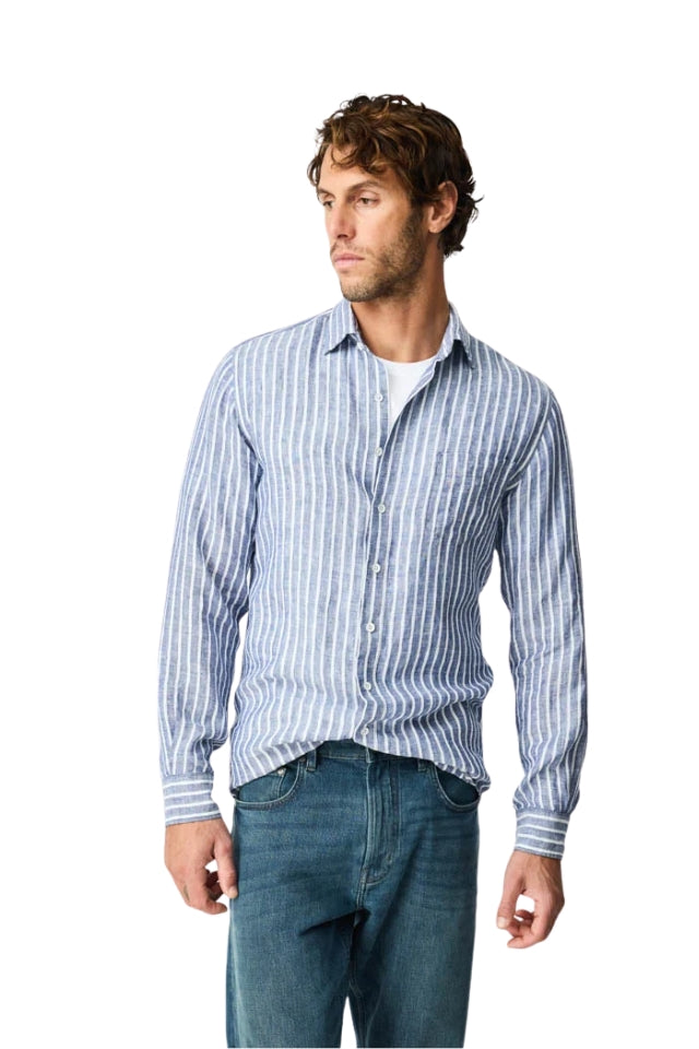 Willsher Bay Sports Fit Shirt - Stone Blue