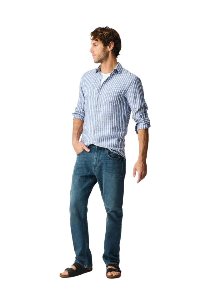 Willsher Bay Sports Fit Shirt - Stone Blue