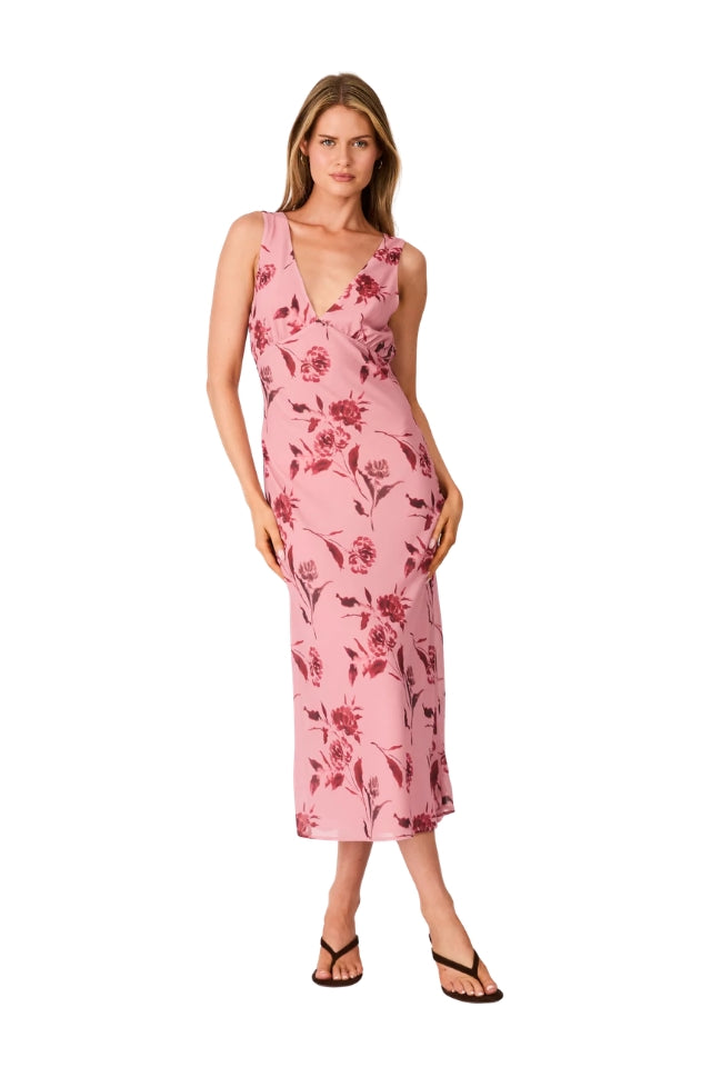 Floral Valley Dress - Floral Pink