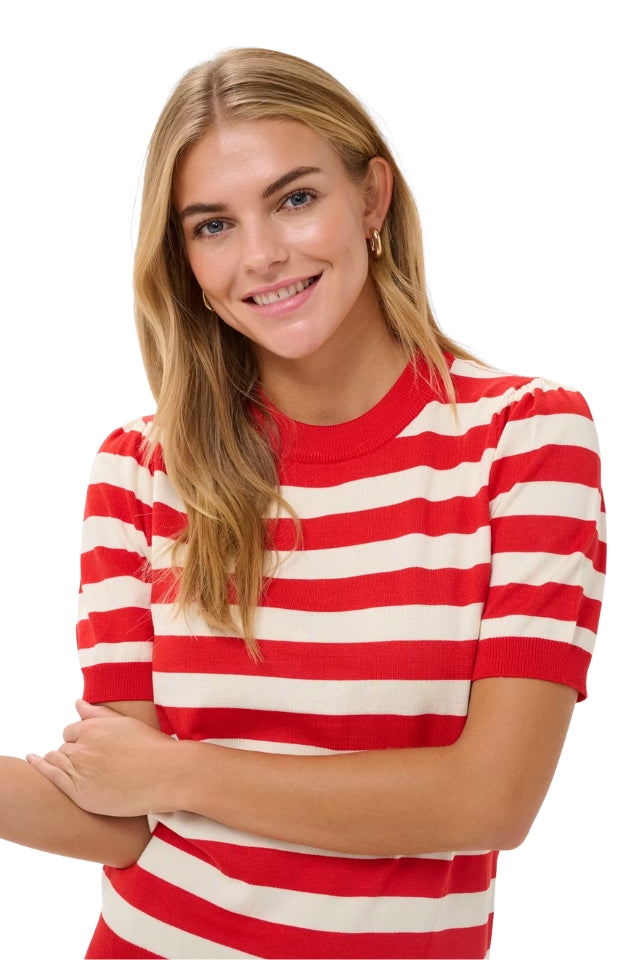 Mila SS Striped Pullover - Valiant Seedpearl