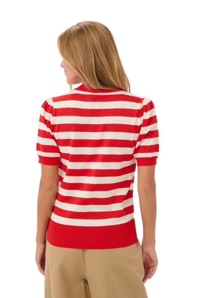 Mila SS Striped Pullover - Valiant Seedpearl