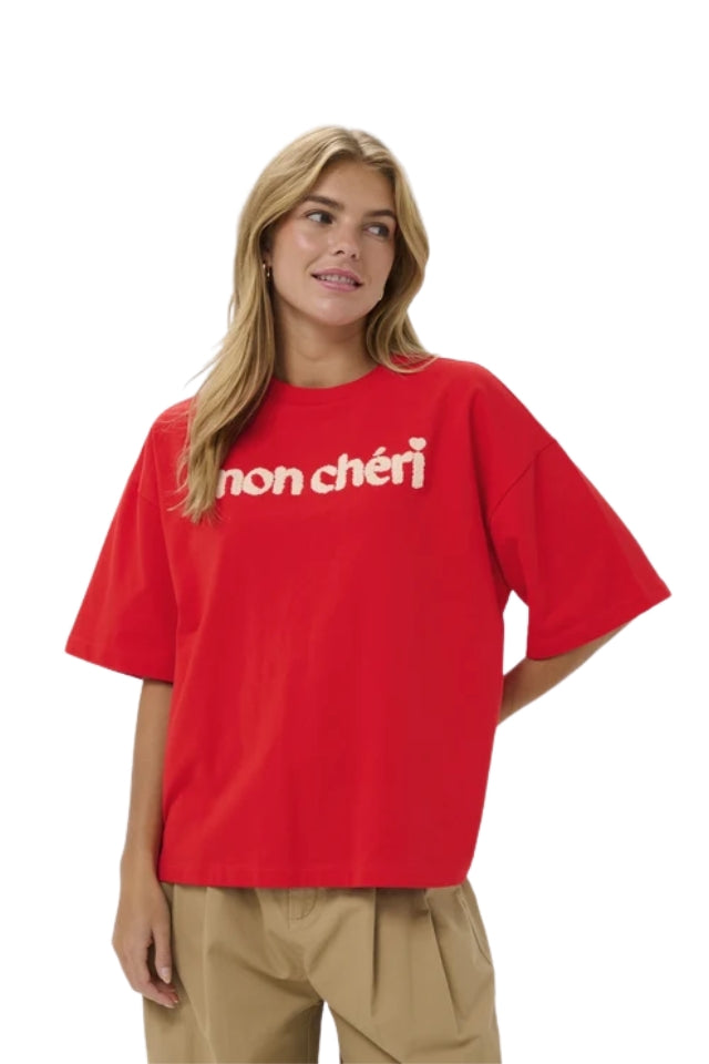 Panna Short Sleece Sweatshirt - Fiery Red
