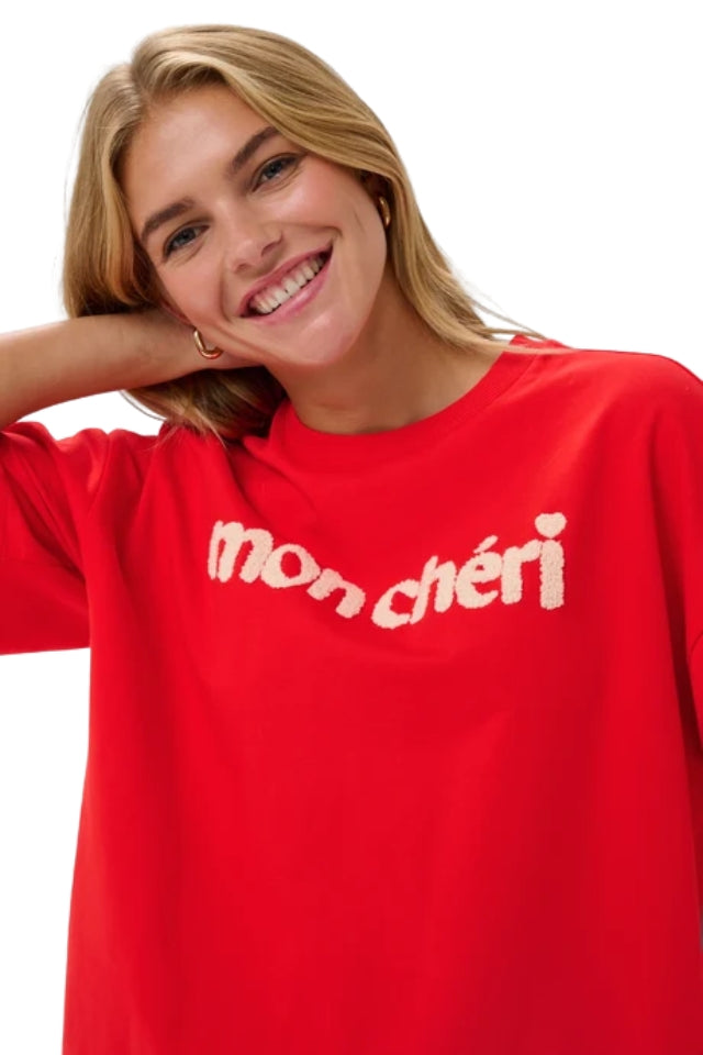 Panna Short Sleece Sweatshirt - Fiery Red
