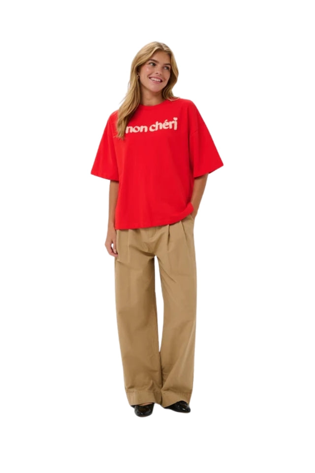 Panna Short Sleece Sweatshirt - Fiery Red