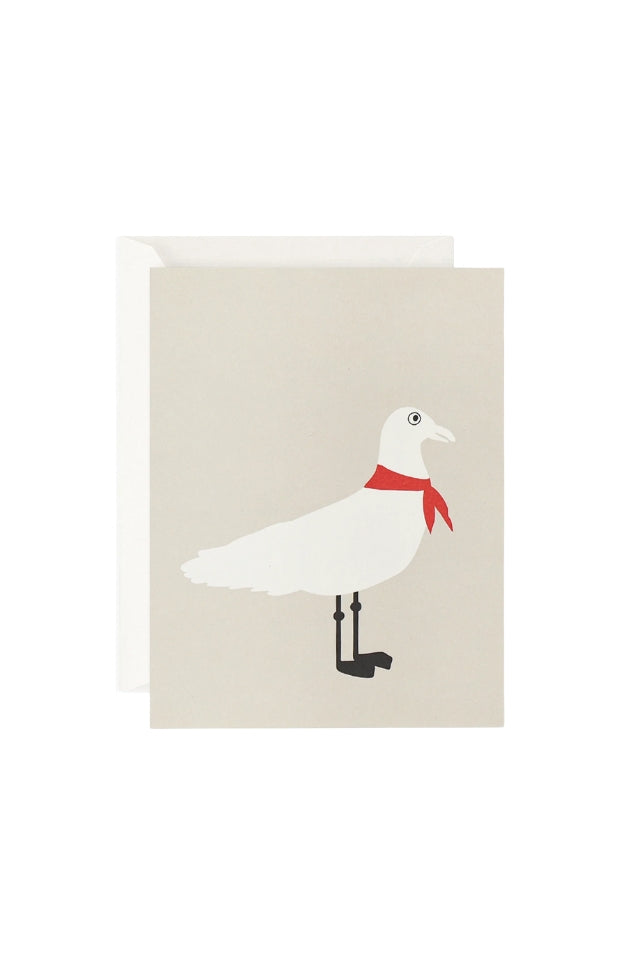 Card | Seagull Red Scarf