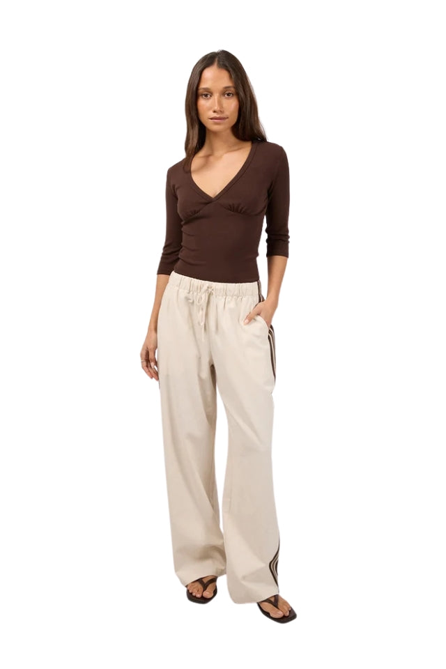 Sloane Trim Pant - Natural