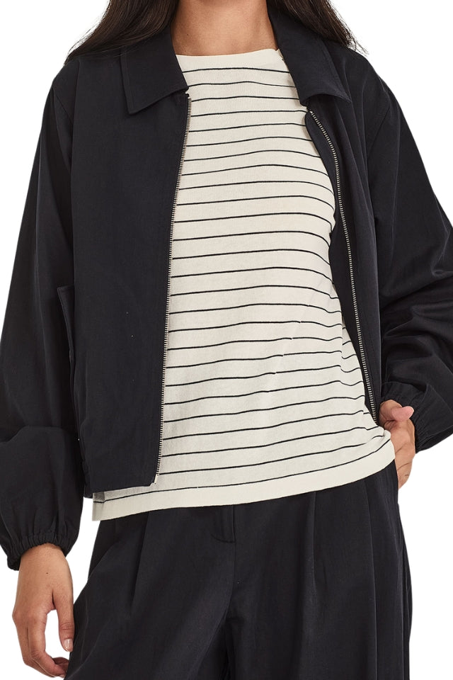 Camryn Bomber Jacket - French Navy