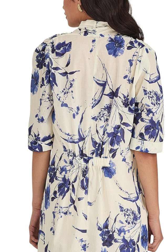 Courtney Dress - Lapis/Chalk