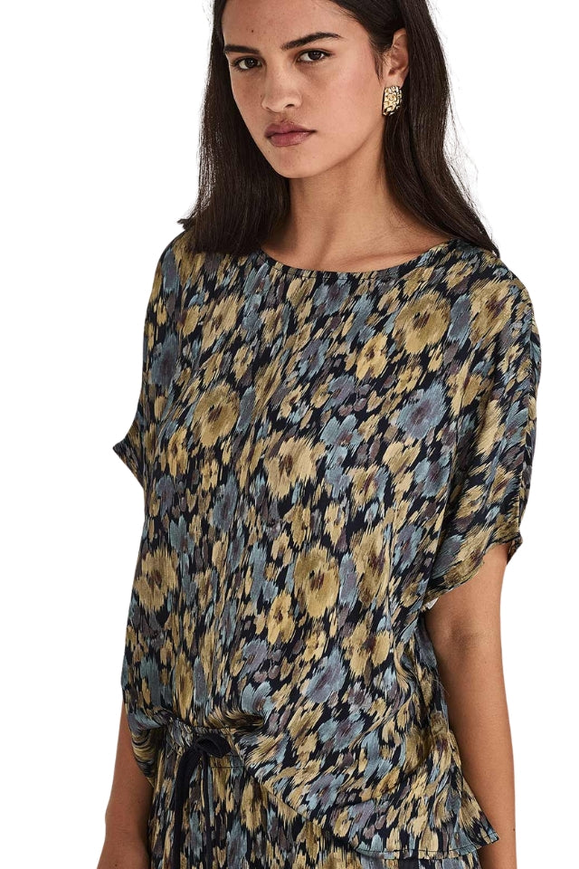 Lucinda Print Top - Chambray Floral