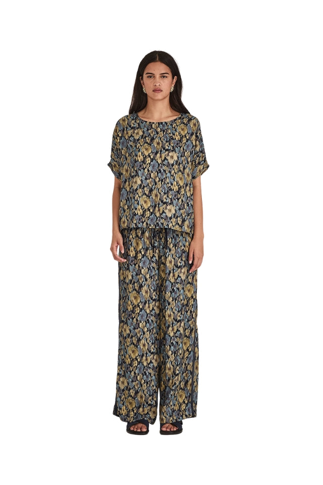 Lucinda Print Top - Chambray Floral