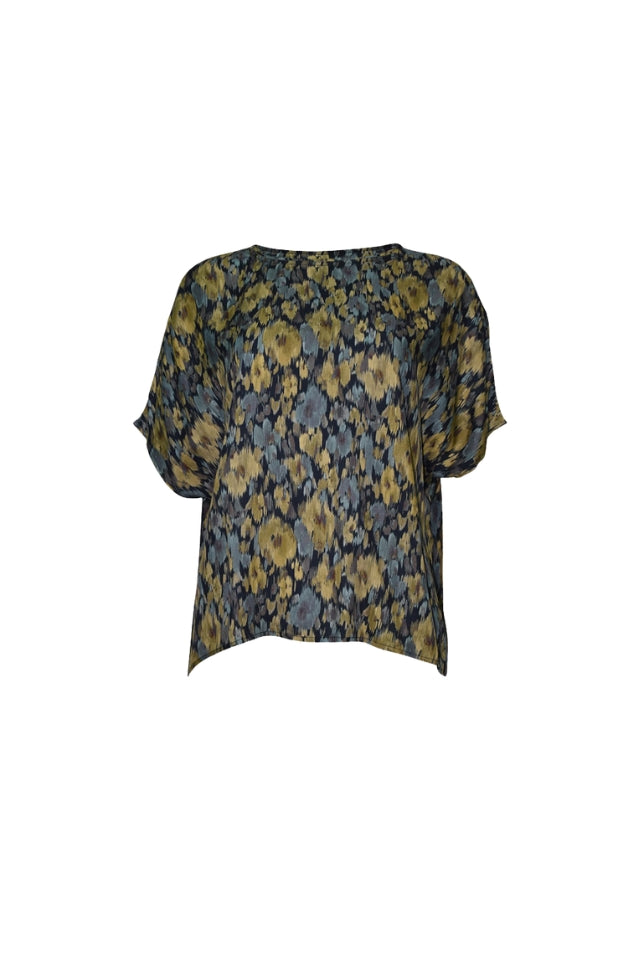 Lucinda Print Top - Chambray Floral