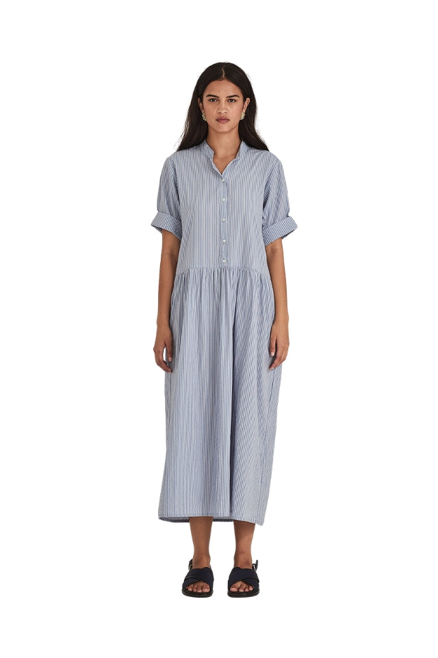 Monica Stripe Dress - Cornflower Stripe
