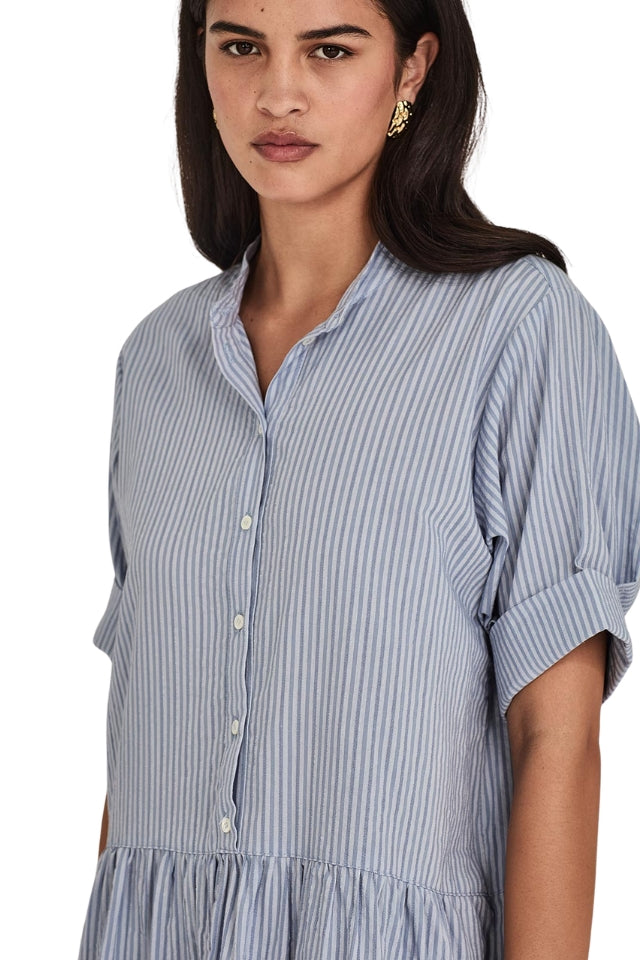 Monica Stripe Dress - Cornflower Stripe