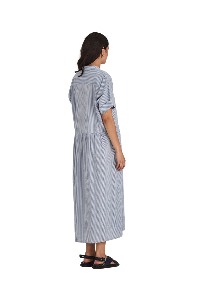 Monica Stripe Dress - Cornflower Stripe