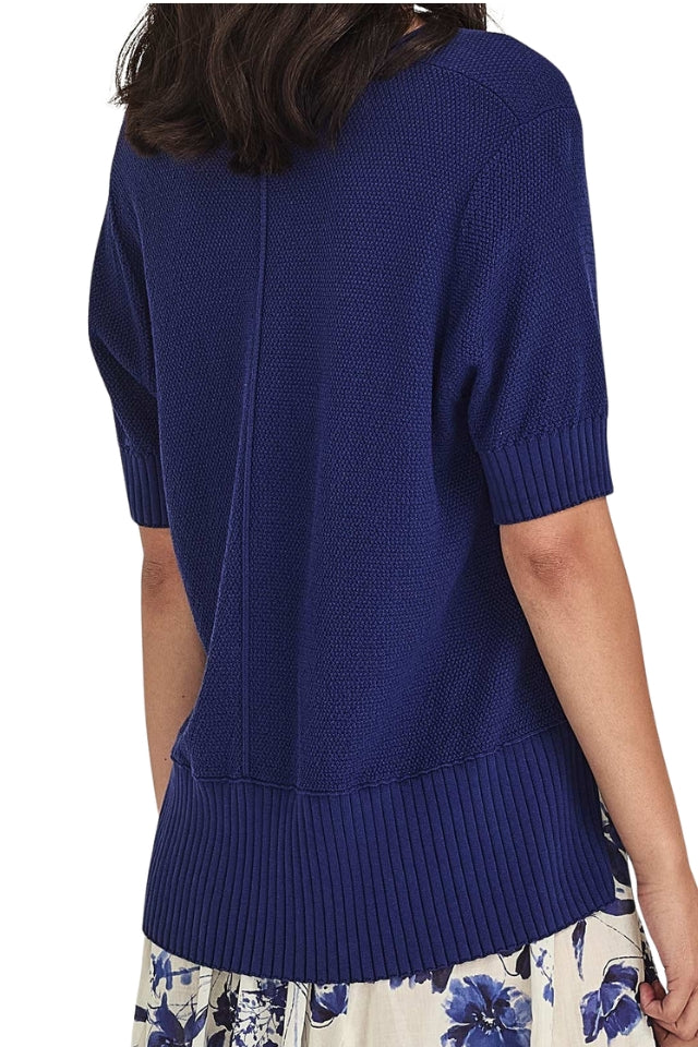 Salma Knit Tee - Cobalt